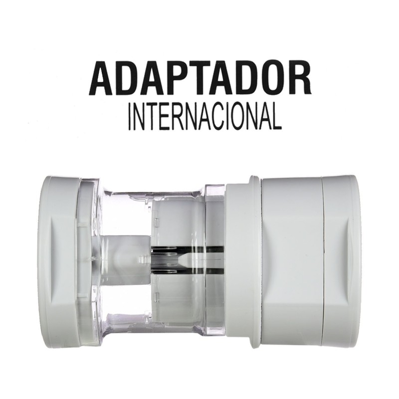 Adaptador Internacional com pinos ajustáveis Branco