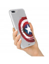 Funda para Oppo Reno 3 Oficial de Marvel Capitán América Escudo Transparente - Marvel