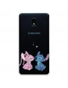 Funda para Samsung Galaxy J3 Oficial de Disney Angel & Stitch Beso - Lilo & Stitch