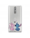 Funda para Nokia 8 Oficial de Disney Angel & Stitch Beso - Lilo & Stitch