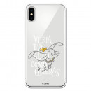 Carcasa Oficial Disney Dumbo Vuela tan algo Clear para iPhone X - La Casa de las Carcasas