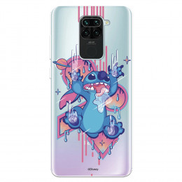 Funda para Xiaomi Redmi Note 9 Oficial de Disney Stitch Graffiti - Lilo & Stitch
