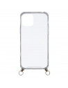 Capa silicone Suporte Cordão Transparente para iPhone 12