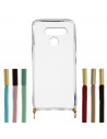Capa silicone Suporte Cordão Transparente para LG K50