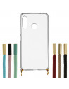 Capa silicone Suporte Cordão Transparente para Samsung Galaxy A70e