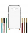 Capa silicone Suporte Cordão Transparente para Samsung Galaxy J5
