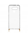 Capa silicone Suporte Cordão Transparente para LG K50s