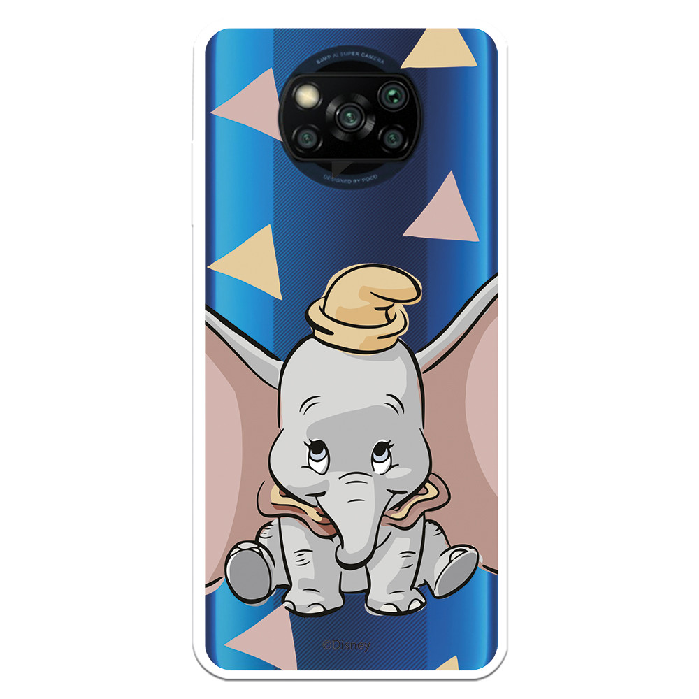 Capa para Xiaomi Poco X3 Oficial da Disney Dumbo Silhueta Transparente -  Dumbo