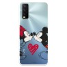 Funda para Vivo Y20S Oficial de Disney Mickey y Minnie Beso - Clásicos Disney