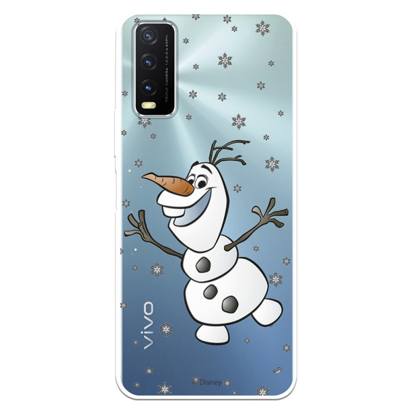 Funda para Vivo Y20S Oficial de Disney Olaf Transparente - Frozen