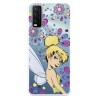 Funda para Vivo Y20S Oficial de Disney Campanilla Flores - Peter Pan