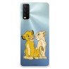 Funda para Vivo Y20S Oficial de Disney Simba y Nala Silueta - El Rey León