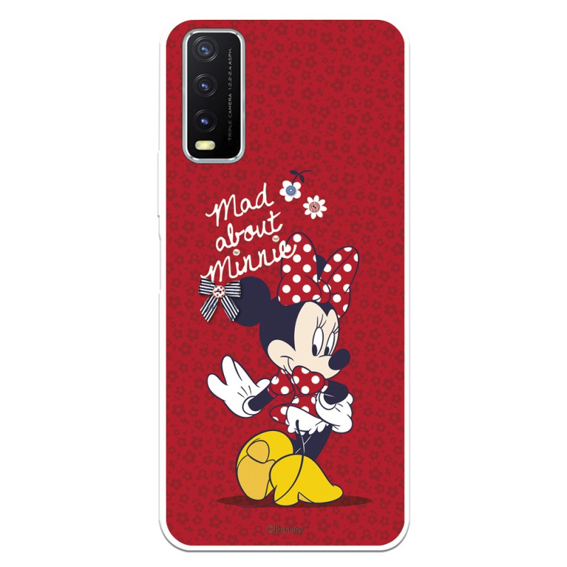 Funda para Vivo Y20S Oficial de Disney Minnie Mad About - Clásicos Disney