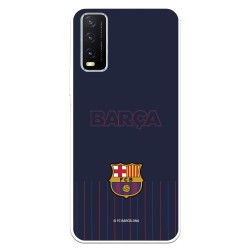 Funda para Vivo Y20S del Barcelona Barsa Fondo Azul - Licencia Oficial FC Barcelona