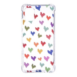 Funda para Samsung Galaxy A51 Dibujo Corazones Paint