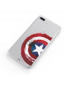 Capa para Samsung Galaxy A21S Oficial da Marvel Capitão América Divisa Transparente - Marvel