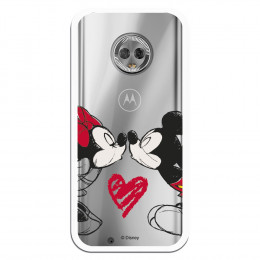 Carcasa Oficial Mikey Y Minnie Beso Clear para Motorola Moto G6- La Casa de las Carcasas