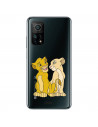 Funda para Xiaomi Mi 10T Pro Oficial de Disney Simba y Nala Silueta - El Rey León