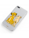 Funda para Xiaomi Mi 10T Pro Oficial de Disney Simba y Nala Silueta - El Rey León