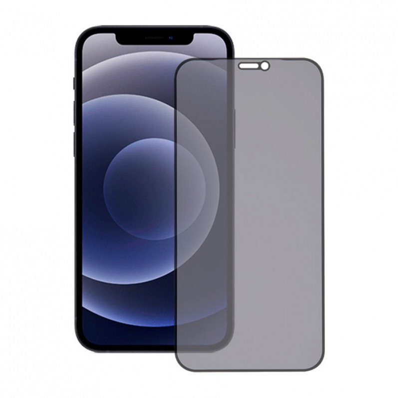 Película de Vidro temperado completa Antiespia Preto para iPhone 12 Pro