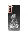 Funda para Samsung Galaxy S21 Oficial de Star Wars Darth Vader Fondo negro - Star Wars