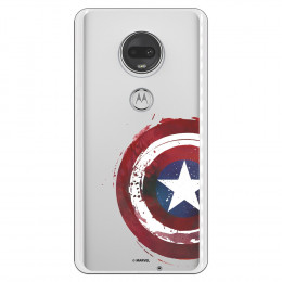 Carcasa Oficial Escudo Capitan America para Motorola Moto G7 Plus- La Casa de las Carcasas