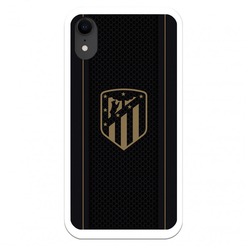 Capa para iPhone XR do Atleti Divisa Dourado Fundo Preto - Licença Oficial Atlético de Madrid