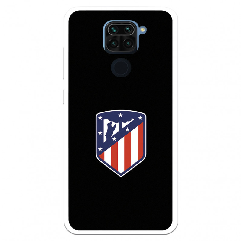 Capa para Xiaomi Redmi Note 9 do Atleti Divisa Fundo Preto - Licença Oficial Atlético de Madrid