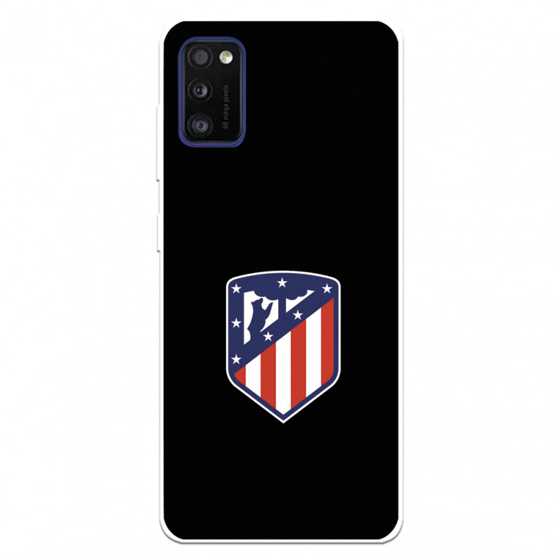 Capa para Samsung Galaxy A41 do Atleti Divisa Fundo Preto - Licença Oficial Atlético de Madrid