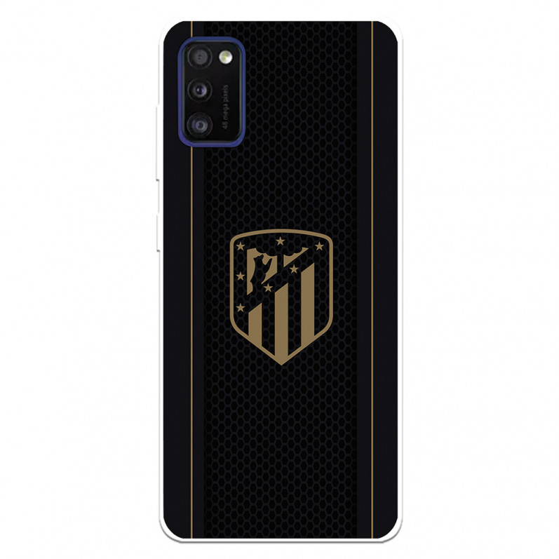 Capa para Samsung Galaxy A41 do Atleti Divisa Dourado Fundo Preto - Licença Oficial Atlético de Madrid