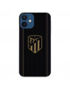 Capa para iPhone 12 Mini do Atleti Divisa Dourado Fundo Preto - Licença Oficial Atlético de Madrid