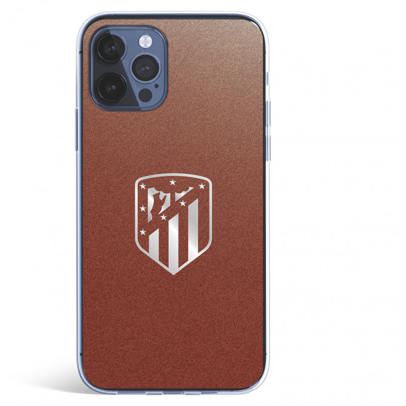 Capa para iPhone 12 do Atleti Divisa prateado Fundo - Licença Oficial Atlético de Madrid