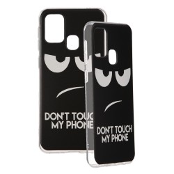 Funda Dibujo Don't Touch My Phone para Samsung Galaxy M31