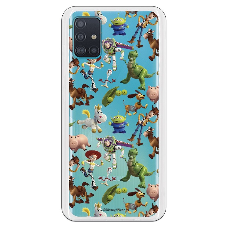 Funda para Samsung Galaxy A51 Oficial de Disney Muñecos Toy Story Siluetas - Toy Story