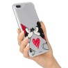 Funda para Samsung Galaxy A51 Oficial de Disney Mickey y Minnie Beso - Clásicos Disney