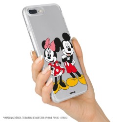 Funda para Samsung Galaxy A51 Oficial de Disney Mickey y Minnie Posando - Clásicos Disney