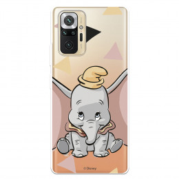 Funda para Xiaomi Redmi Note 10 Pro Oficial de Disney Dumbo Silueta Transparente - Dumbo